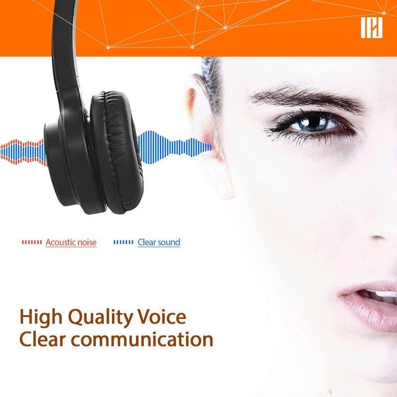 IPD IPH-255 Phone Headset with Noise Cancelling Microhone for Office and Call Center- Comapatible with Polycom VVX,Aastra,Avaya Digital, Nortel, Samsung,Mitel landline Phones - Image 5